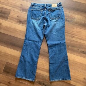 Vintage 90s GAP Flare Y2K  Denim Blue Jeans Womens Size 16 Cotton Faded